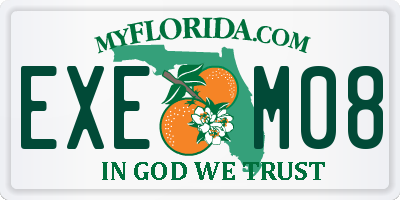 FL license plate EXEM08