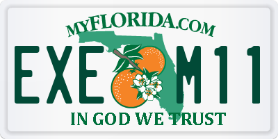 FL license plate EXEM11
