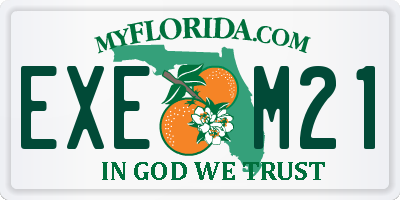 FL license plate EXEM21