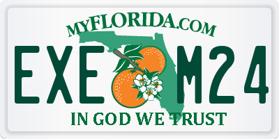 FL license plate EXEM24