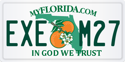 FL license plate EXEM27