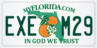 FL license plate EXEM29