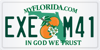 FL license plate EXEM41