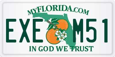 FL license plate EXEM51