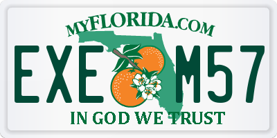 FL license plate EXEM57