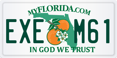 FL license plate EXEM61