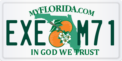 FL license plate EXEM71
