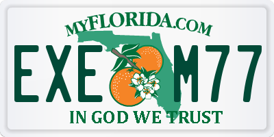 FL license plate EXEM77