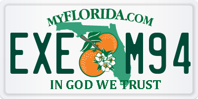 FL license plate EXEM94