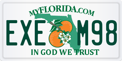 FL license plate EXEM98