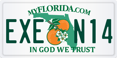 FL license plate EXEN14