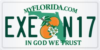 FL license plate EXEN17