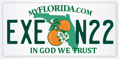 FL license plate EXEN22