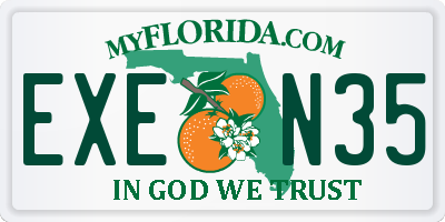 FL license plate EXEN35