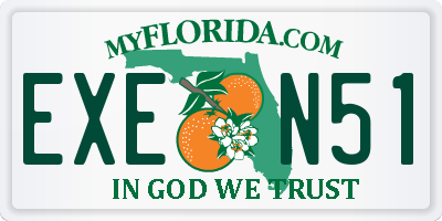 FL license plate EXEN51