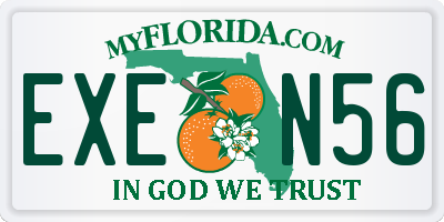 FL license plate EXEN56