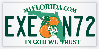 FL license plate EXEN72