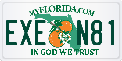 FL license plate EXEN81