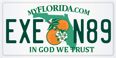 FL license plate EXEN89