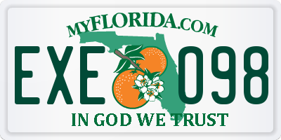 FL license plate EXEO98
