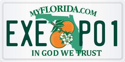FL license plate EXEP01