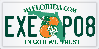 FL license plate EXEP08