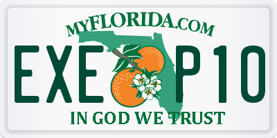 FL license plate EXEP10