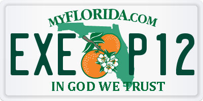 FL license plate EXEP12