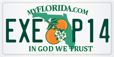 FL license plate EXEP14