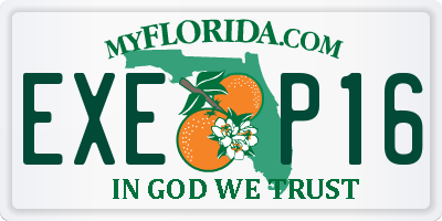 FL license plate EXEP16