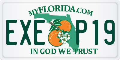 FL license plate EXEP19