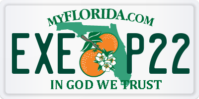 FL license plate EXEP22