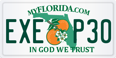 FL license plate EXEP30