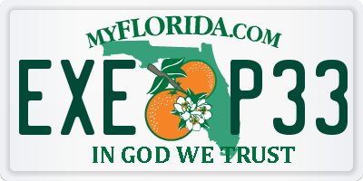FL license plate EXEP33