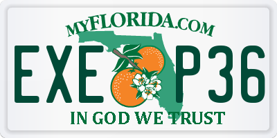 FL license plate EXEP36