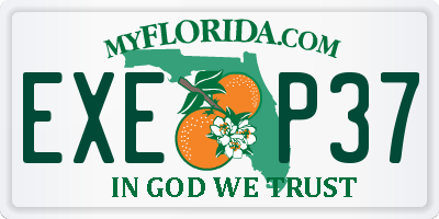 FL license plate EXEP37
