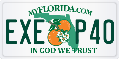 FL license plate EXEP40