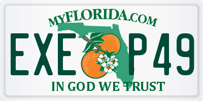 FL license plate EXEP49
