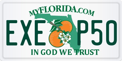 FL license plate EXEP50