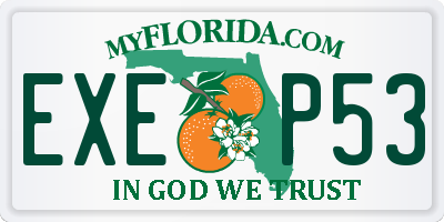 FL license plate EXEP53