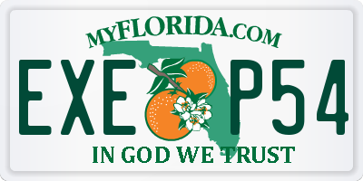 FL license plate EXEP54