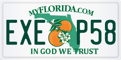 FL license plate EXEP58