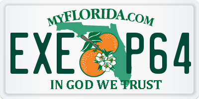 FL license plate EXEP64