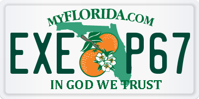 FL license plate EXEP67