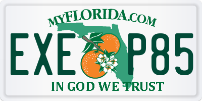 FL license plate EXEP85