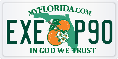 FL license plate EXEP90
