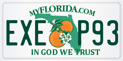 FL license plate EXEP93