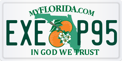 FL license plate EXEP95