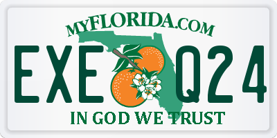 FL license plate EXEQ24