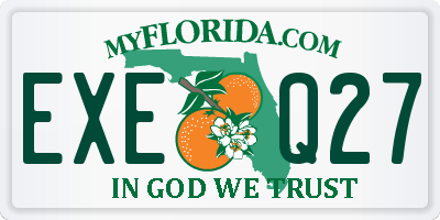 FL license plate EXEQ27